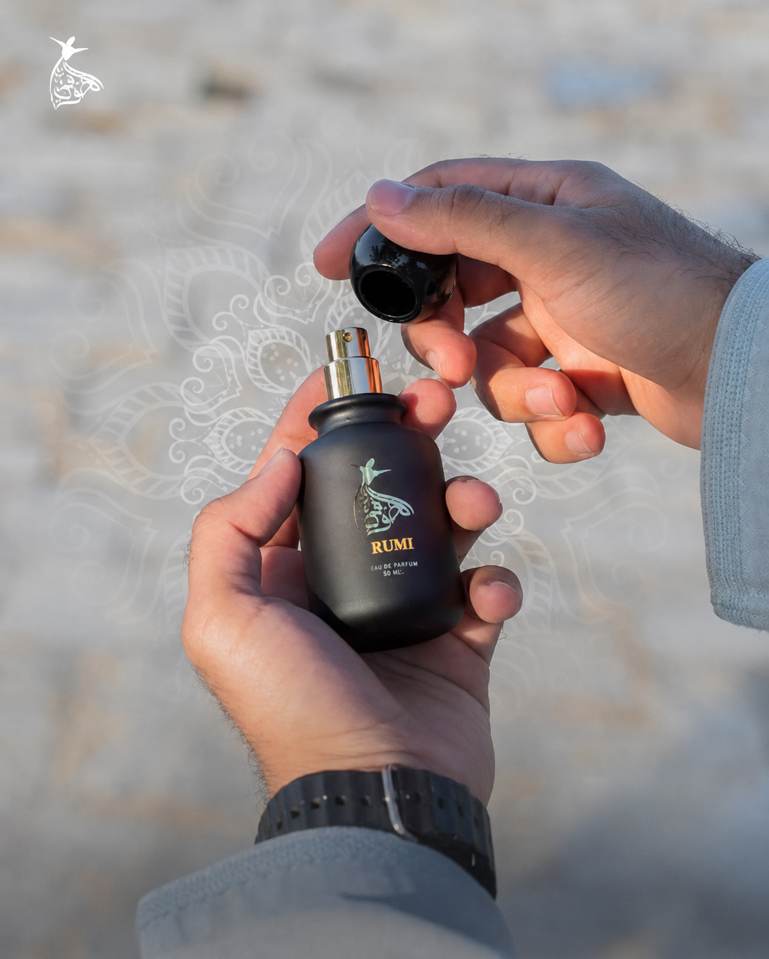 Legend, Rumi and Zainab eau de parfum bottles